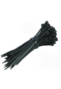 100 fascette stringenti in plastica nylon nere per cavi fili cablaggio PC 10 CM